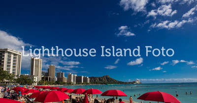 Red Umbrella's Waikiki Beach
